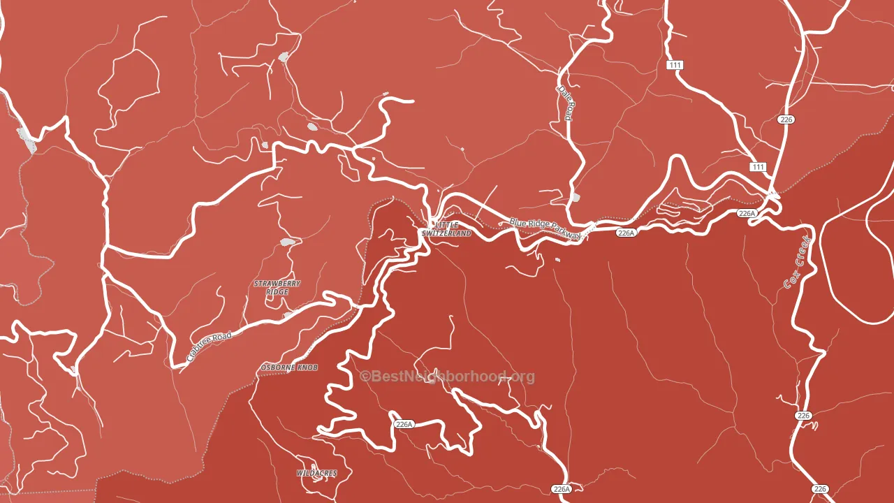 28749, NC block-group political-lean map