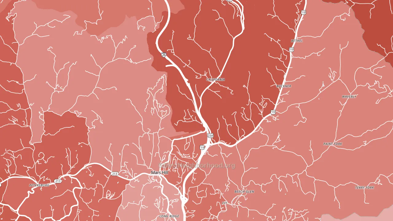 28754, NC block-group political-lean map