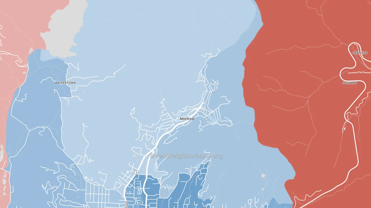 28757, NC block-group political-lean map