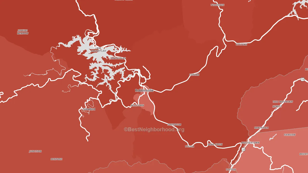 28771, NC block-group political-lean map