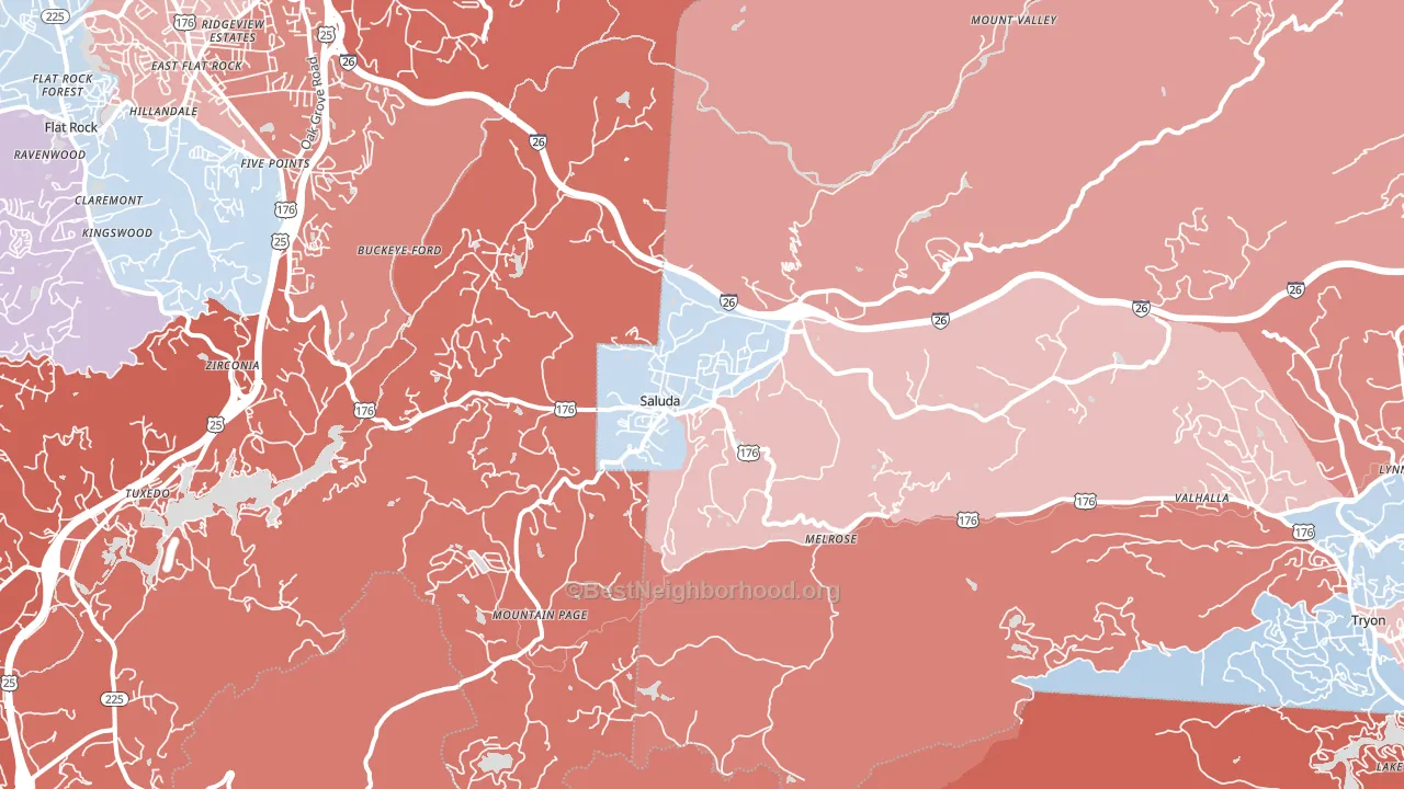 28773, NC block-group political-lean map