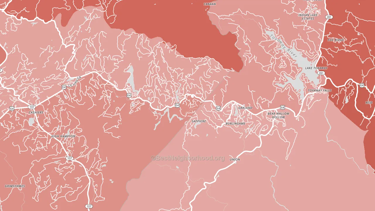 28774, NC block-group political-lean map