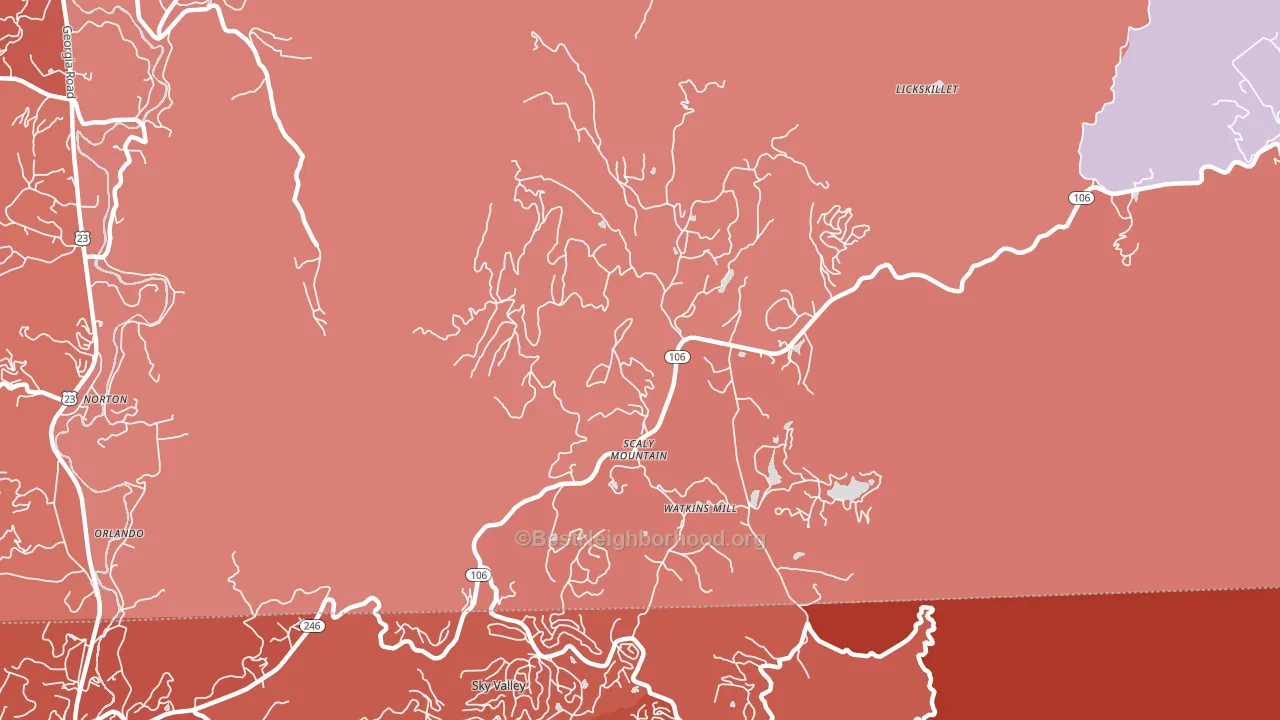 28775, NC block-group political-lean map