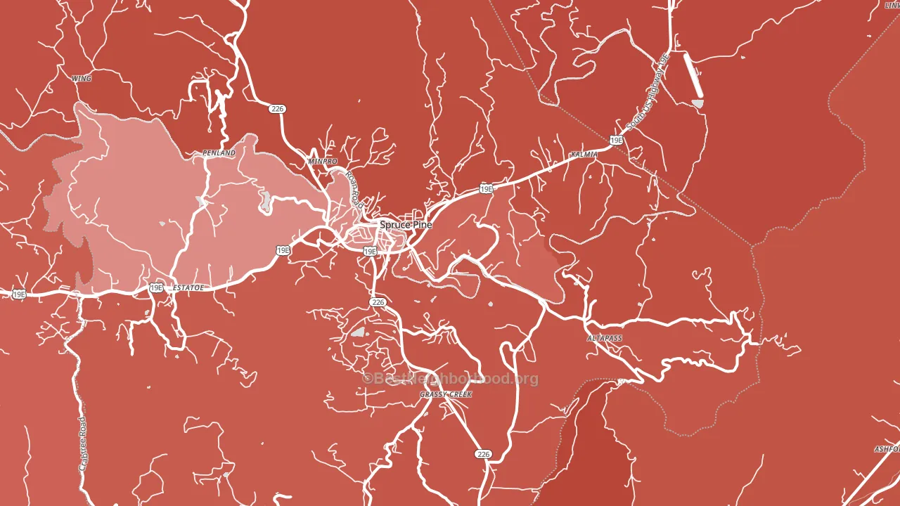 28777, NC block-group political-lean map