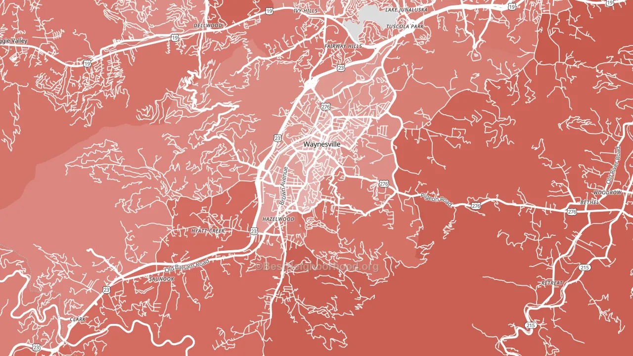 28786, NC block-group political-lean map