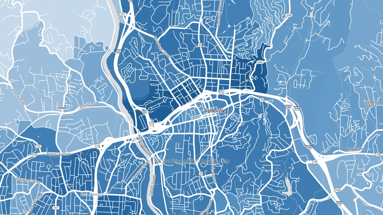 28801, NC block-group political-lean map