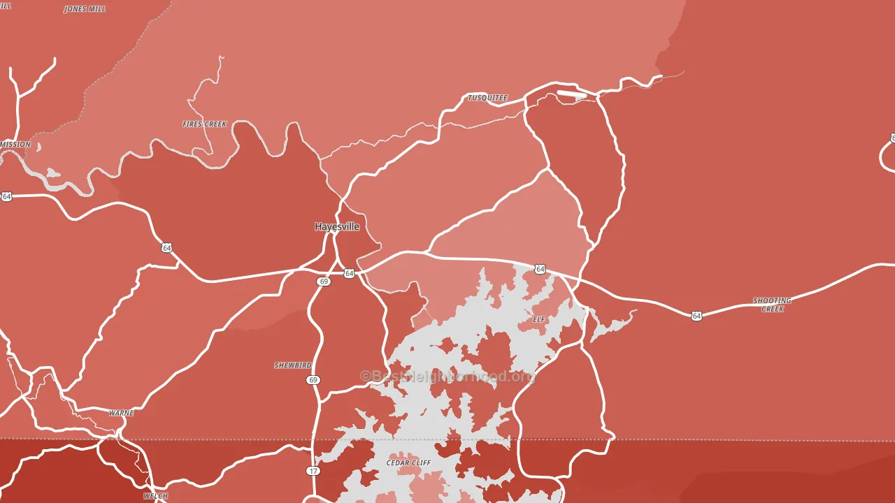 28904, NC block-group political-lean map