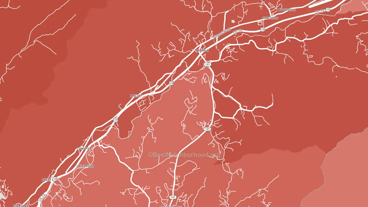 28905, NC block-group political-lean map