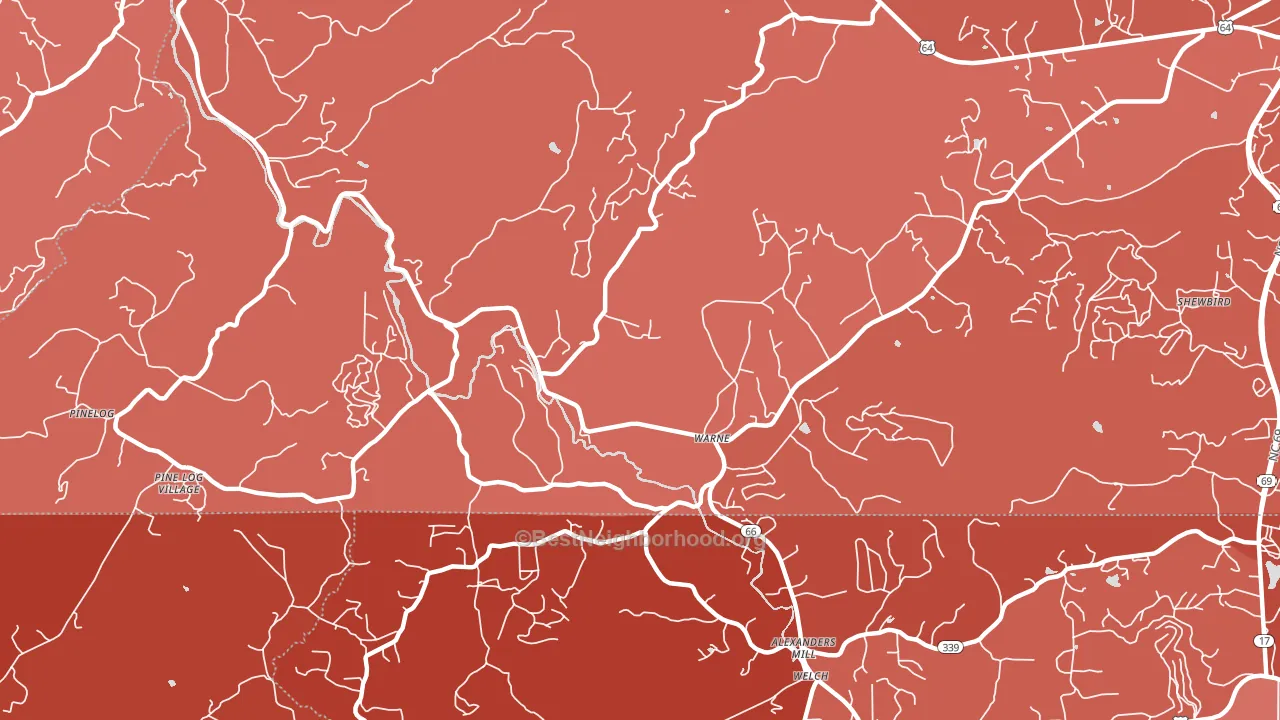 28909, NC block-group political-lean map