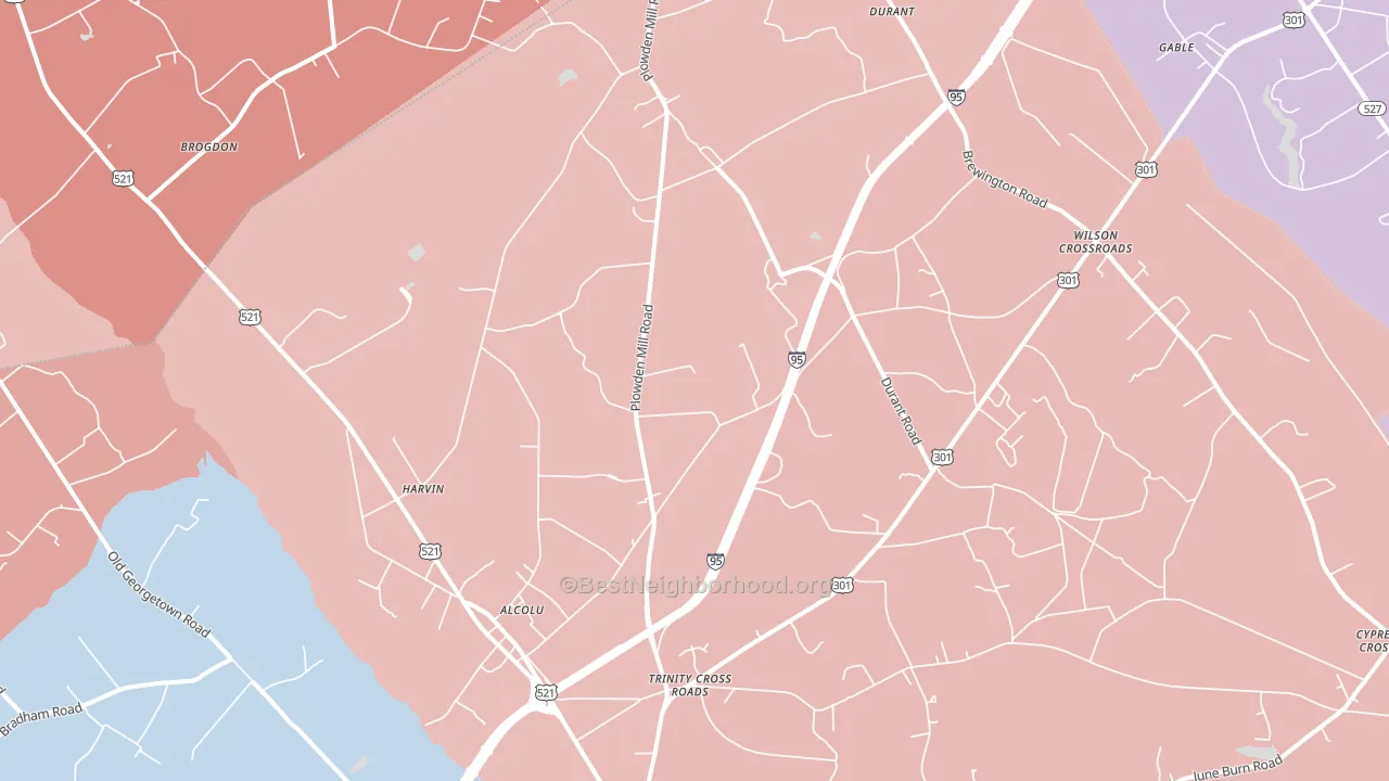 29001, SC block-group political-lean map