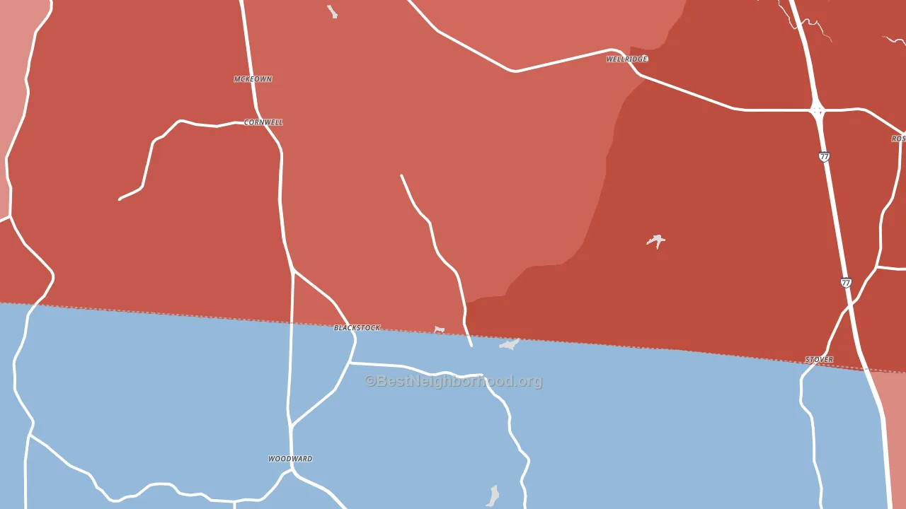 29014, SC block-group political-lean map
