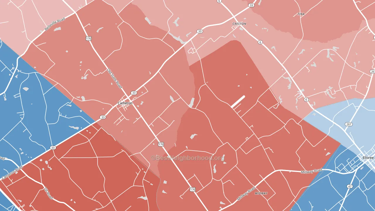 29030, SC block-group political-lean map