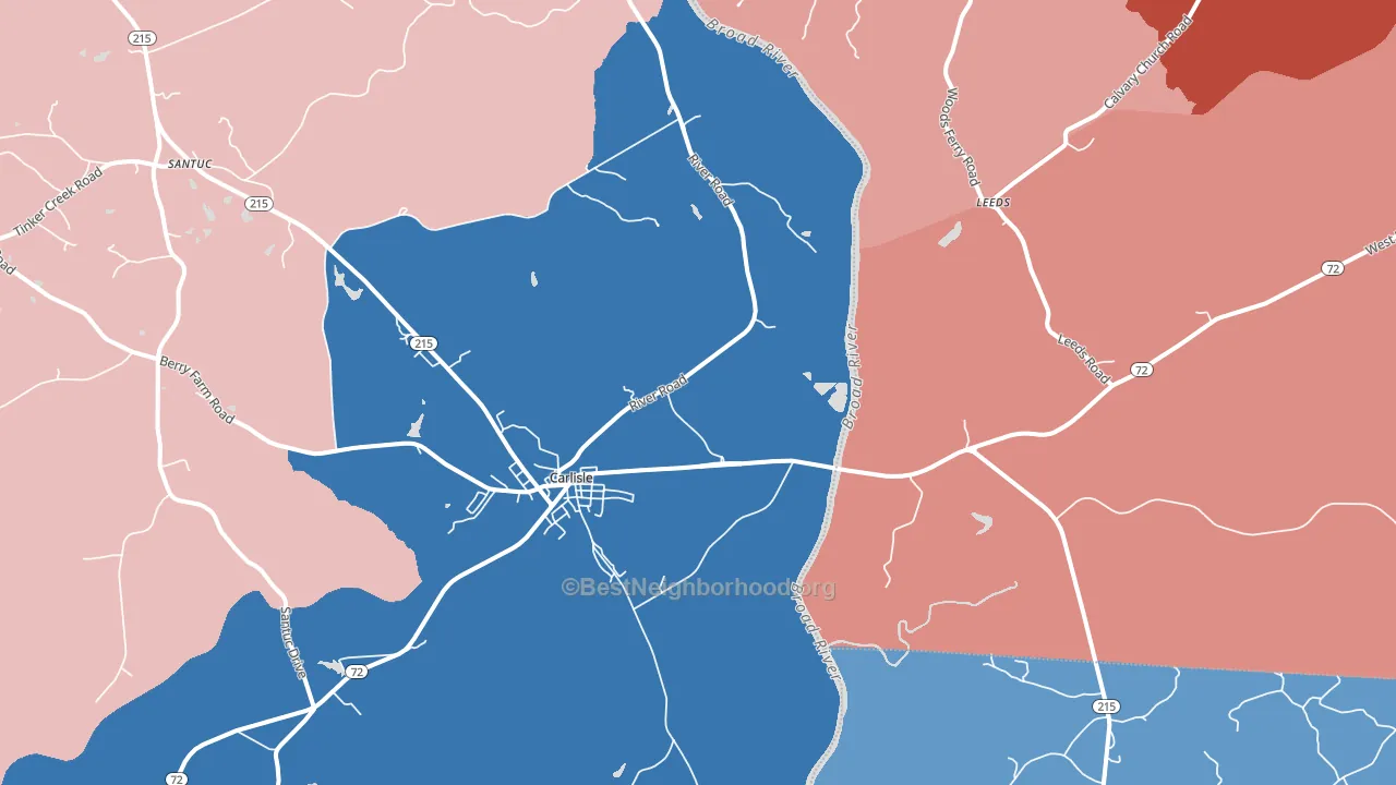 29031, SC block-group political-lean map