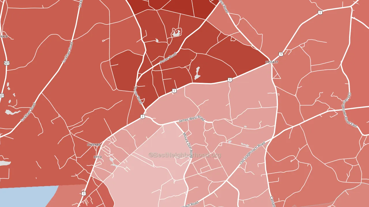 29032, SC block-group political-lean map