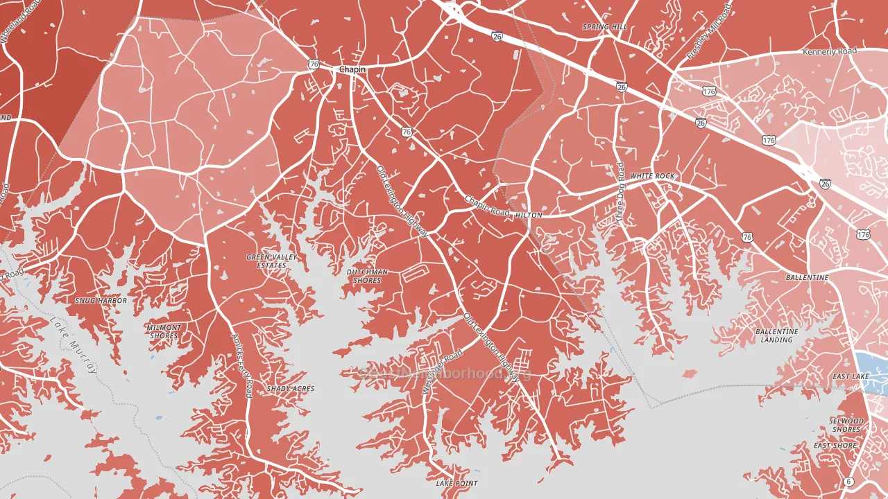 29036, SC block-group political-lean map