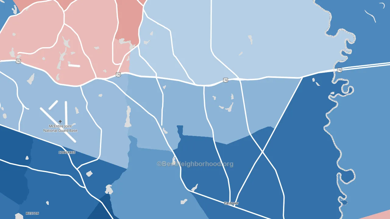 29044, SC block-group political-lean map