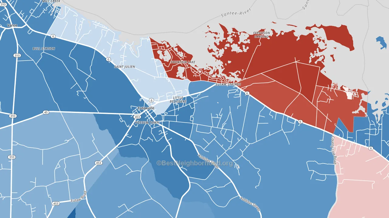 29048, SC block-group political-lean map