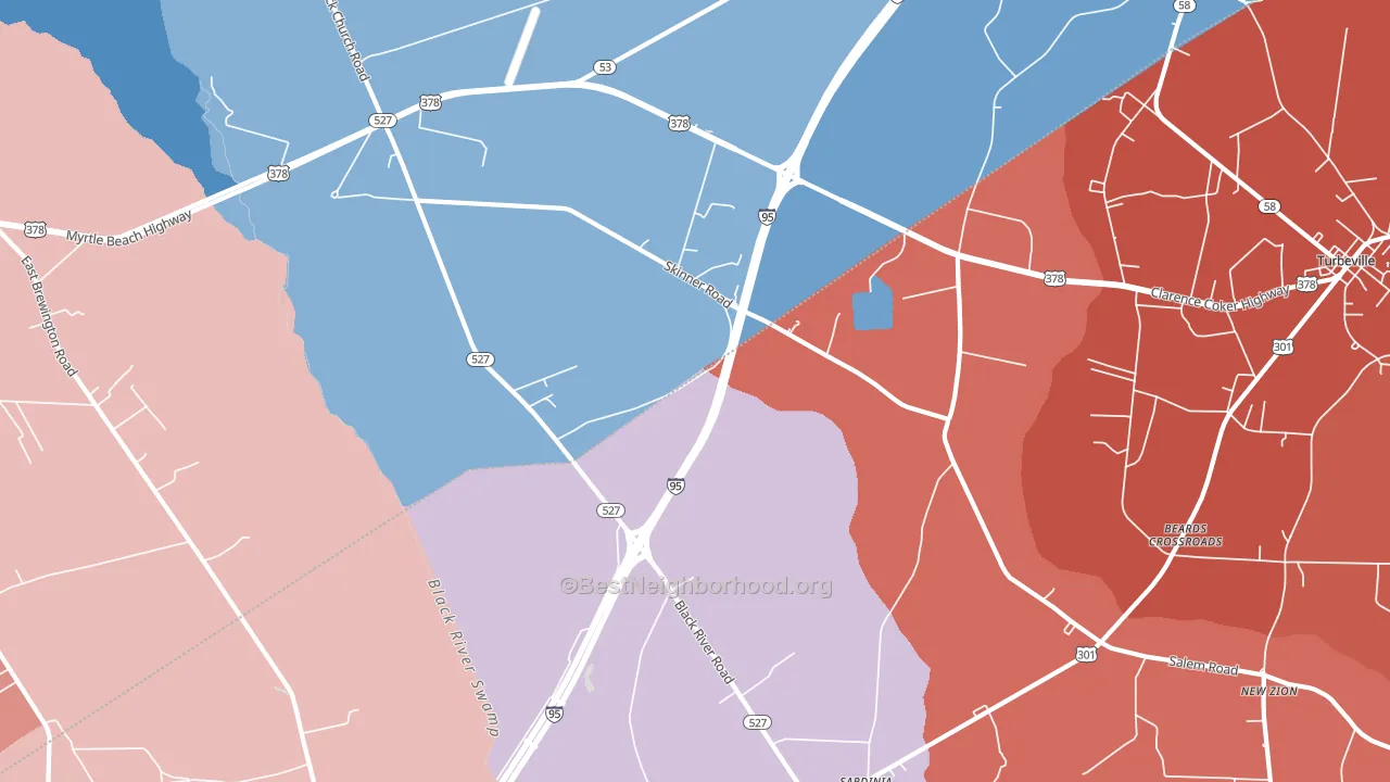 29051, SC block-group political-lean map