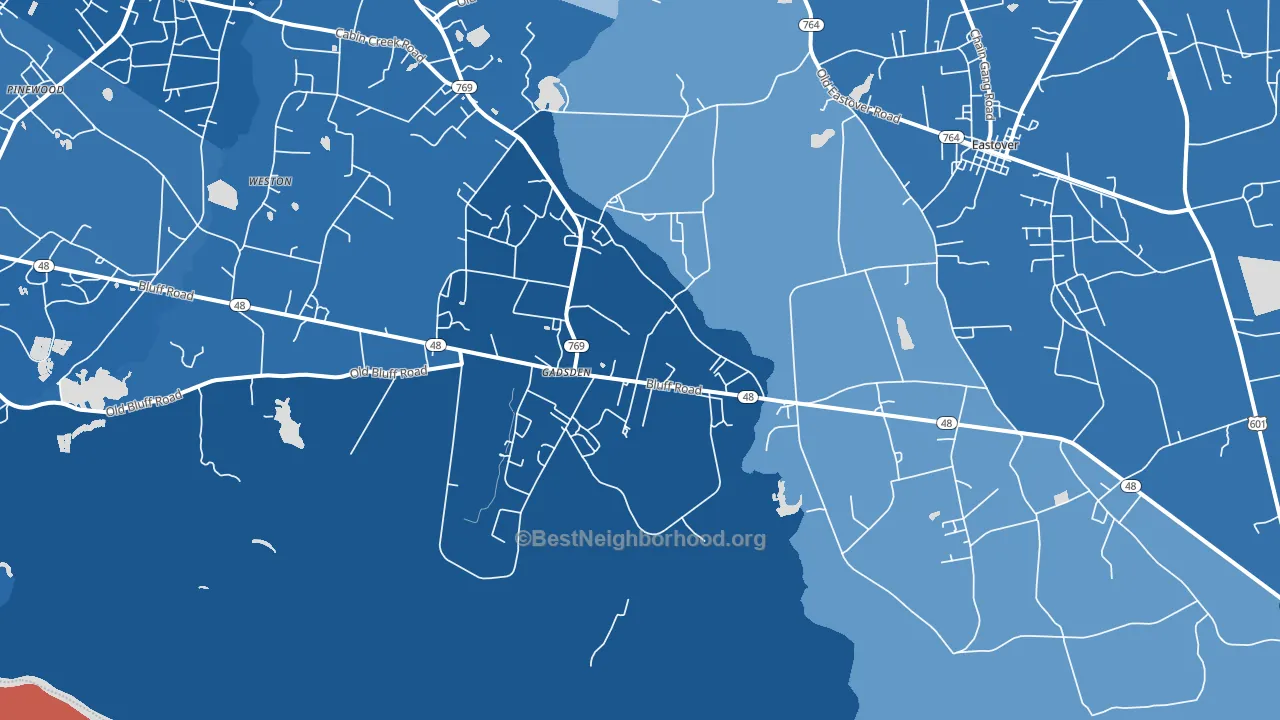 29052, SC block-group political-lean map