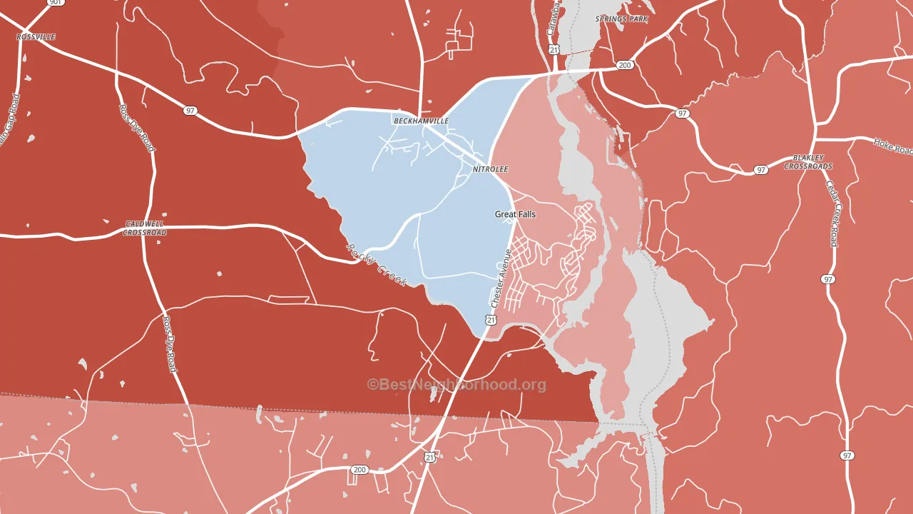 29055, SC block-group political-lean map