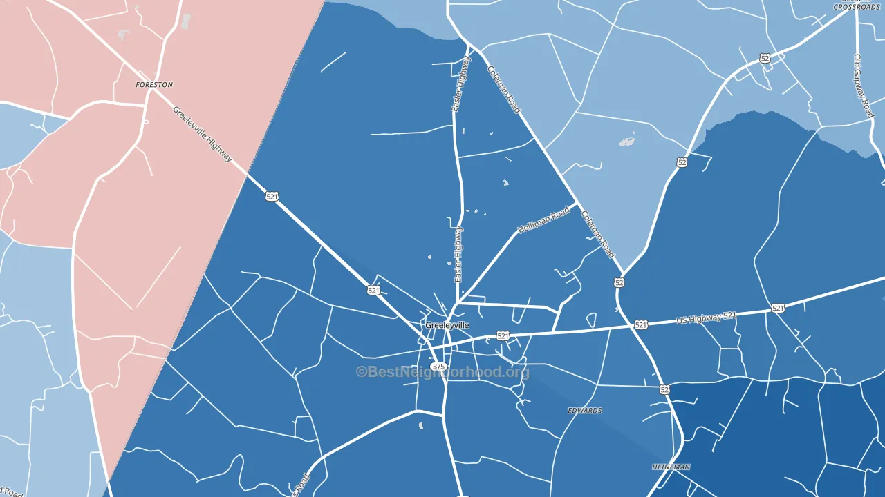 29056, SC block-group political-lean map
