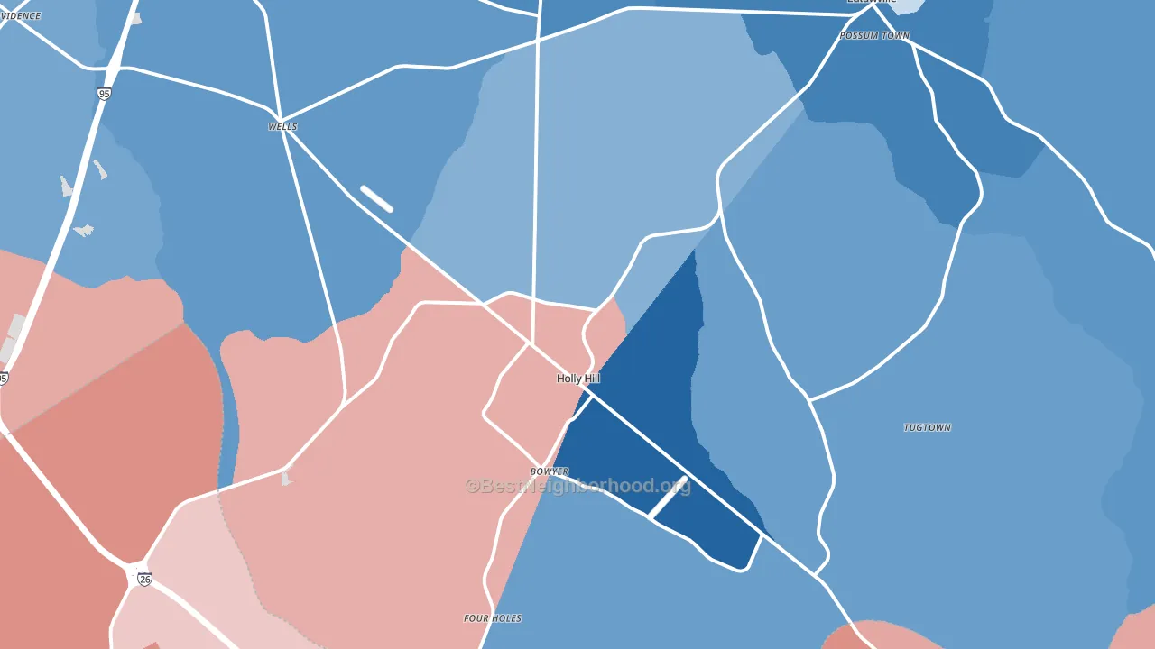 29059, SC block-group political-lean map