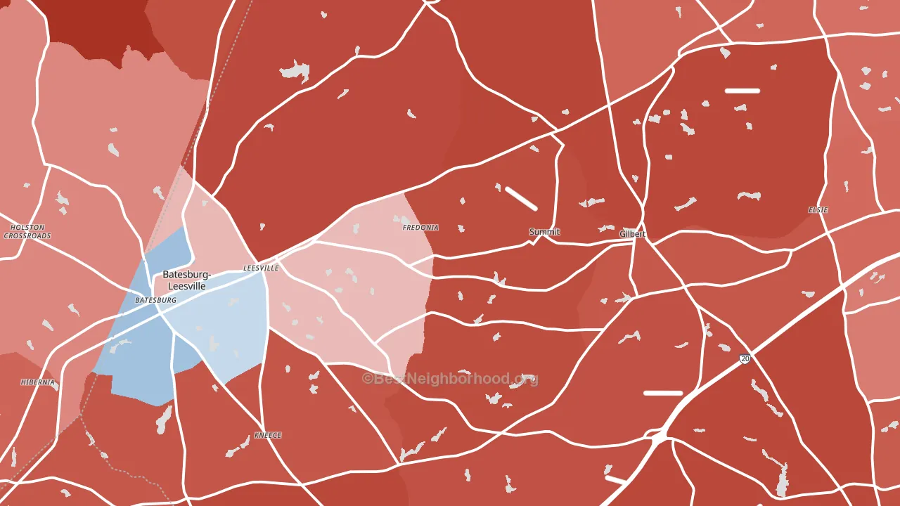 29070, SC block-group political-lean map