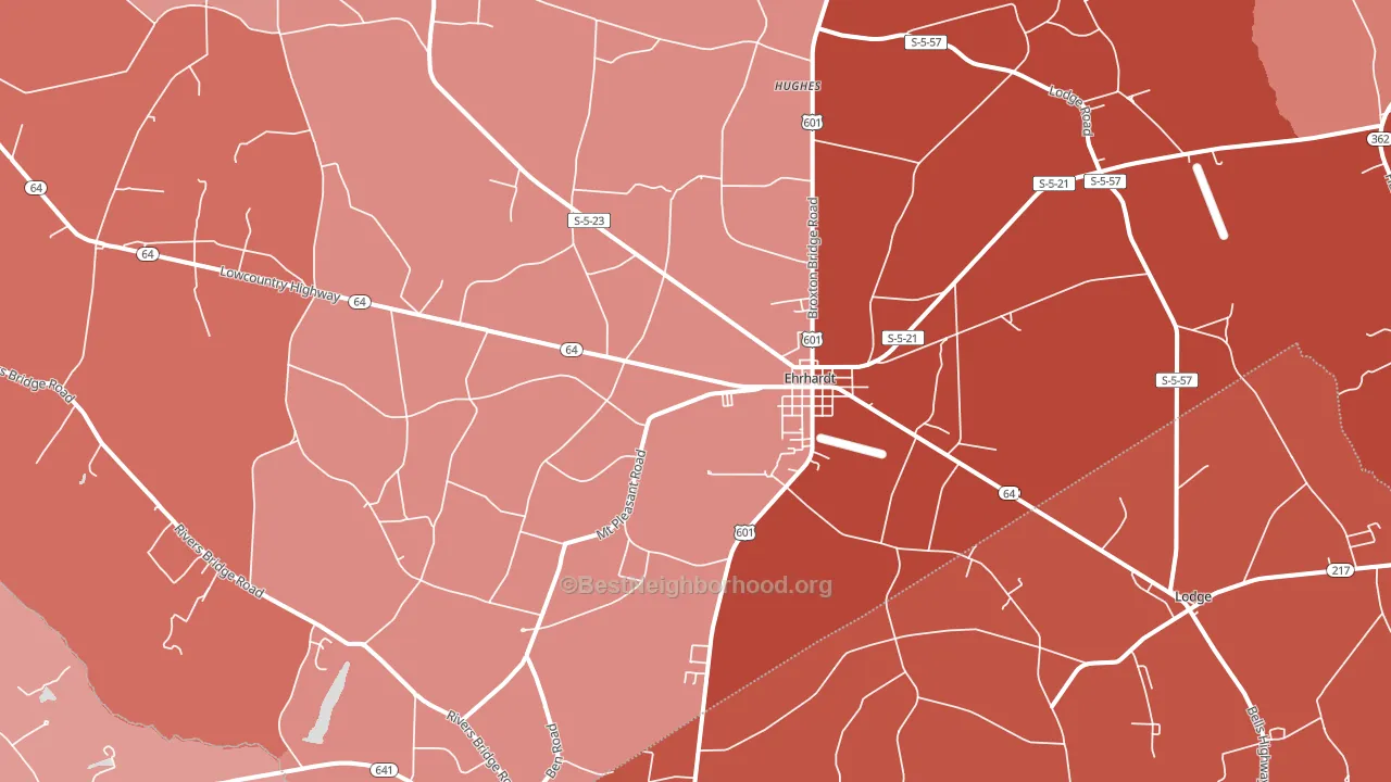 29081, SC block-group political-lean map
