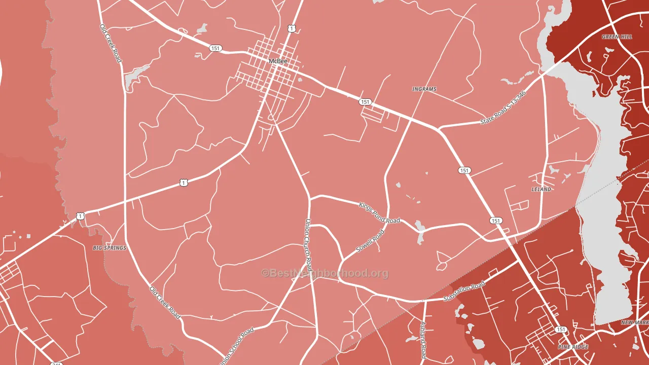 29101, SC block-group political-lean map