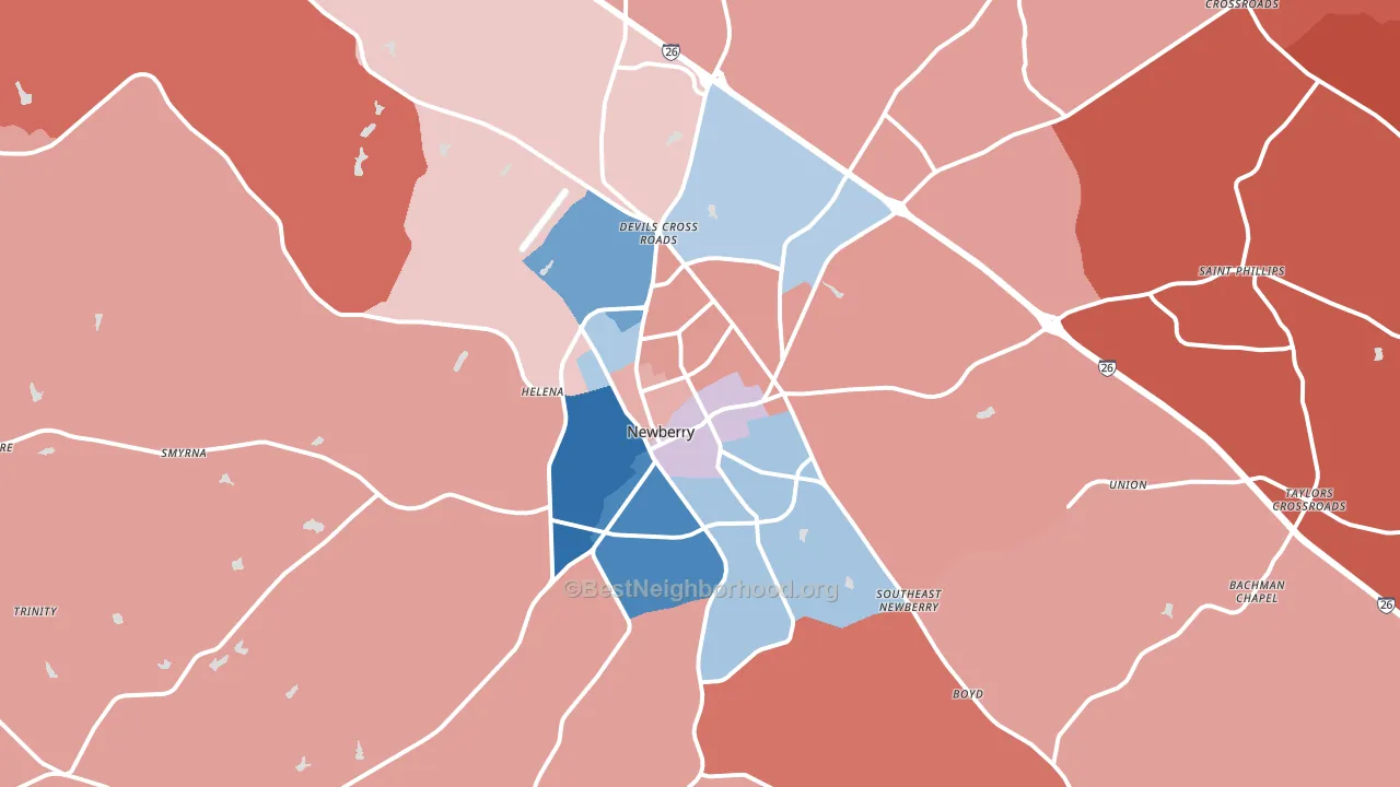 29108, SC block-group political-lean map