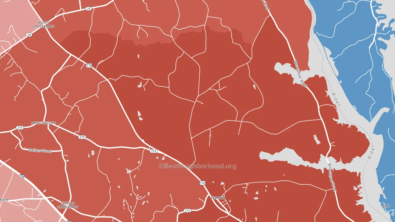 29126, SC block-group political-lean map
