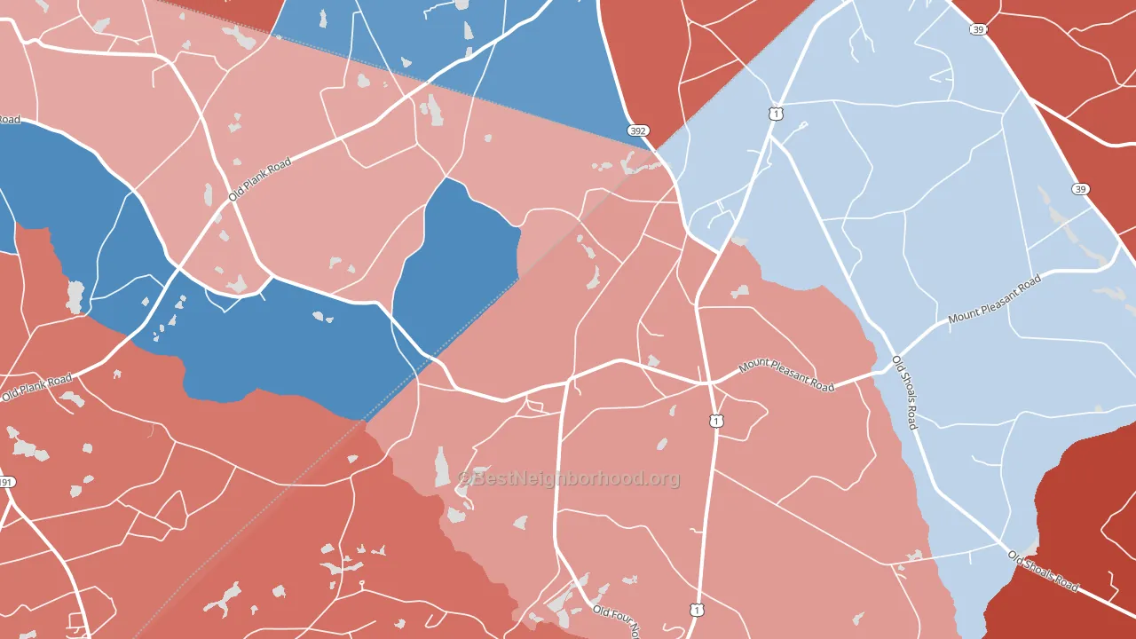 29129, SC block-group political-lean map