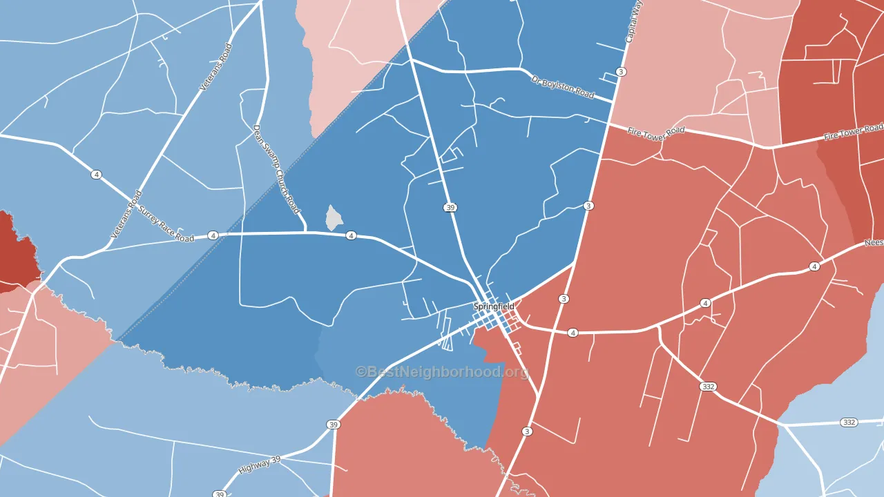 29146, SC block-group political-lean map