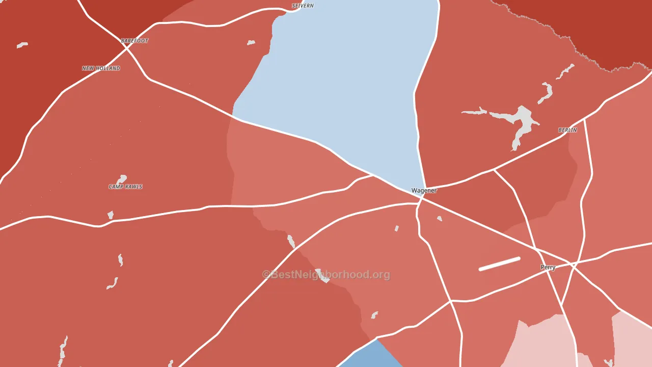 29164, SC block-group political-lean map