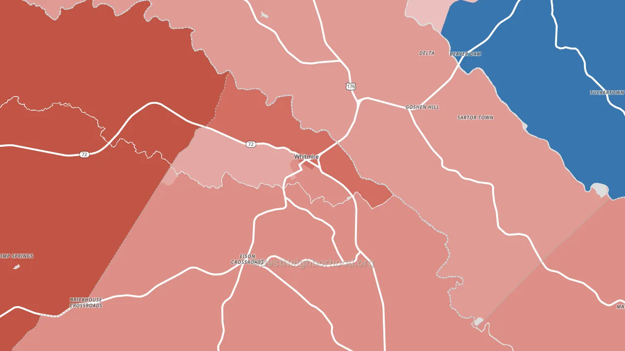 29178, SC block-group political-lean map