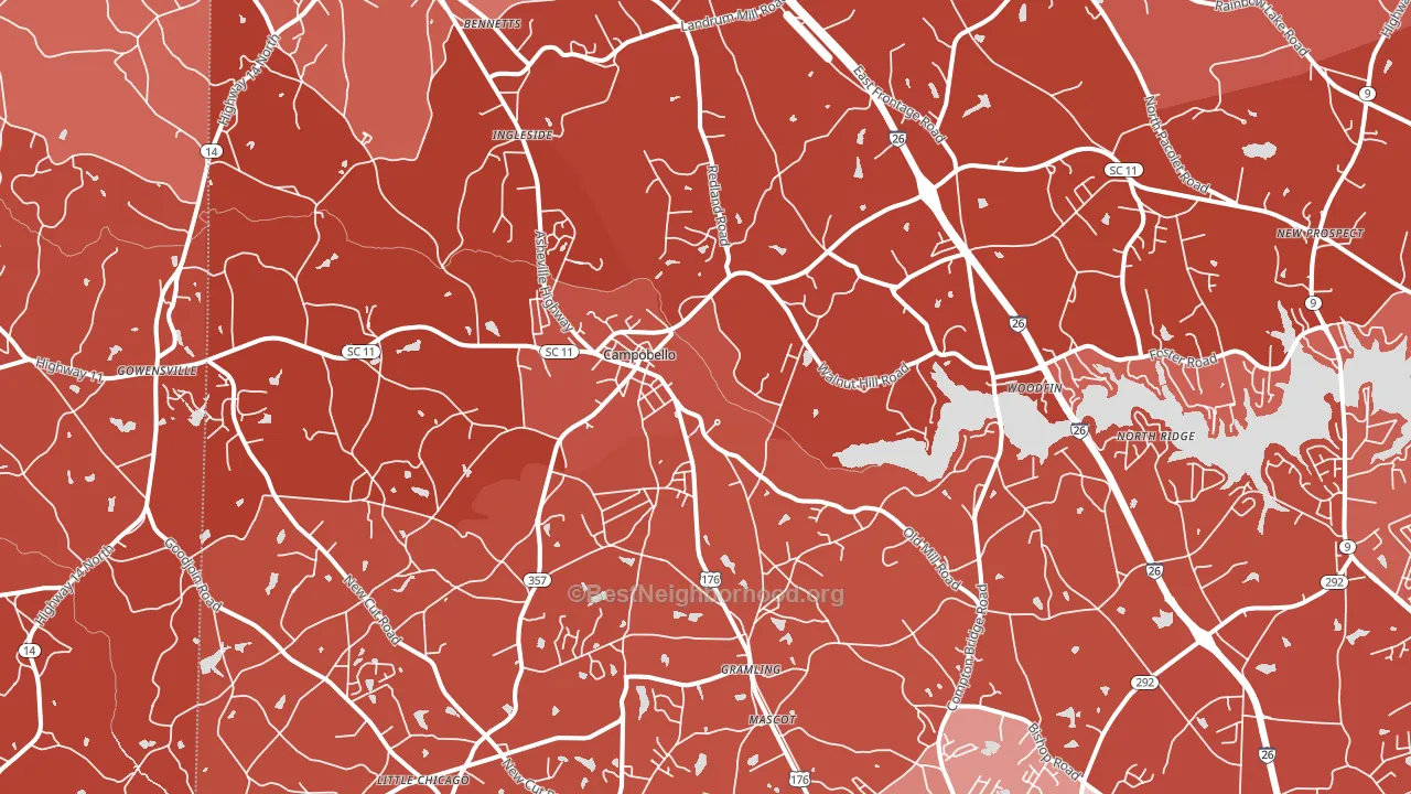 29322, SC block-group political-lean map