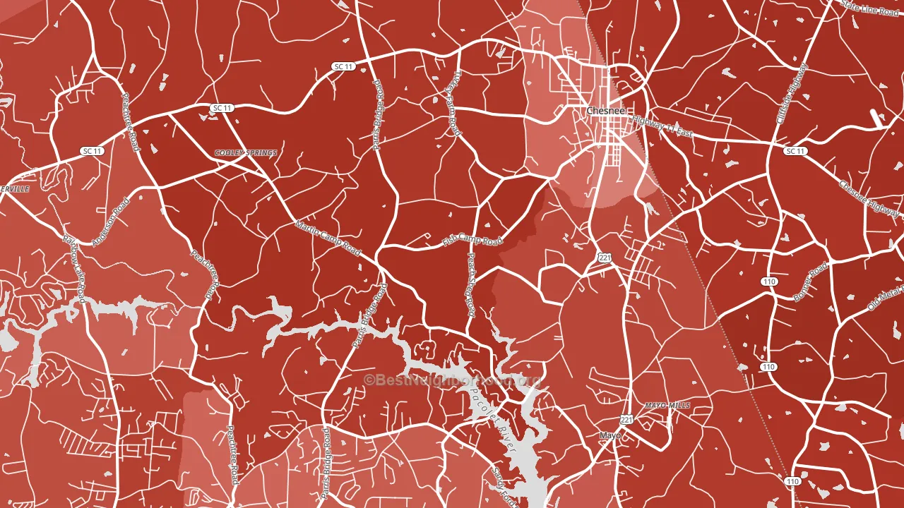 29323, SC block-group political-lean map