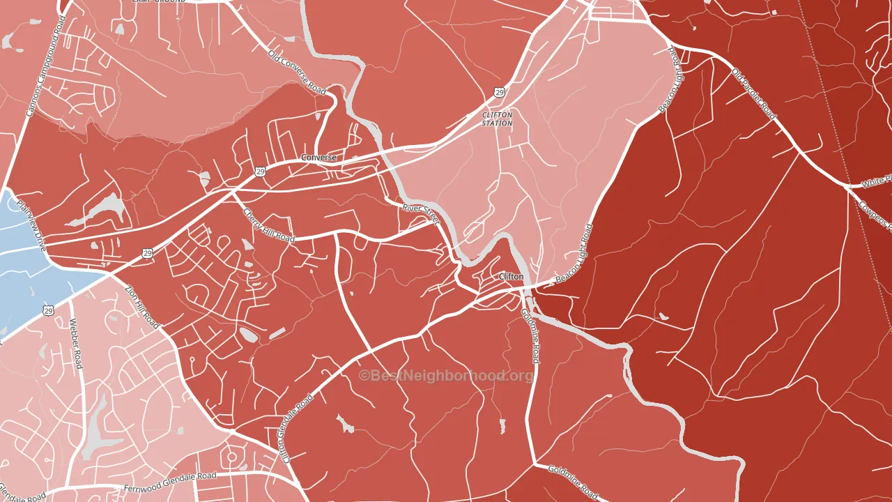 29324, SC block-group political-lean map