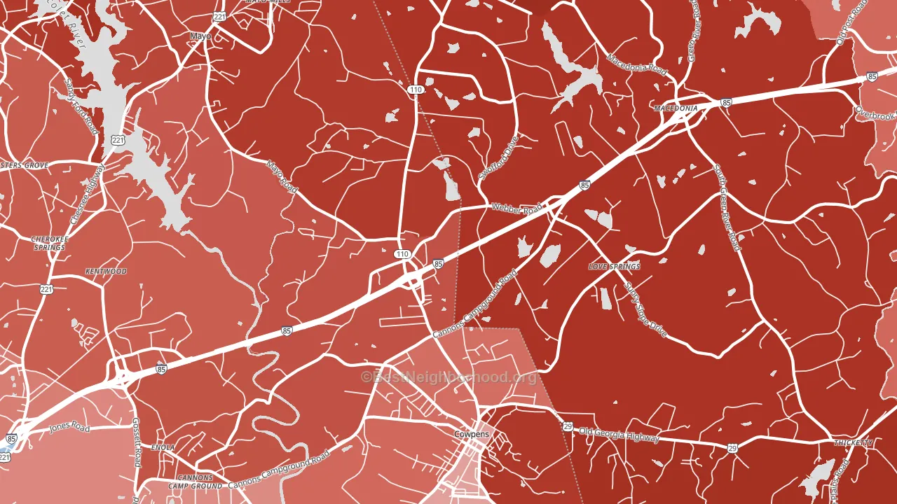 29330, SC block-group political-lean map