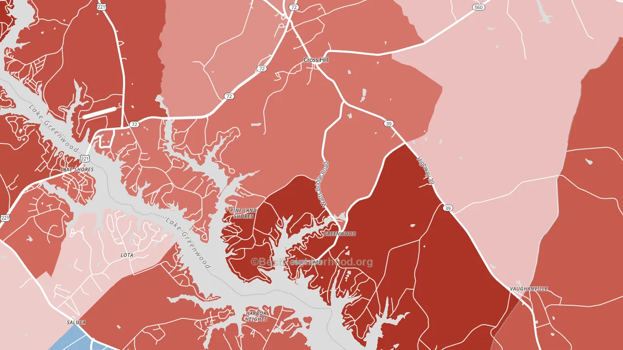 29332, SC block-group political-lean map