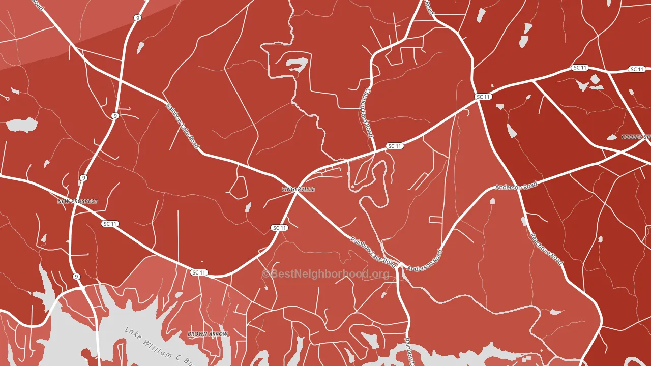 29338, SC block-group political-lean map
