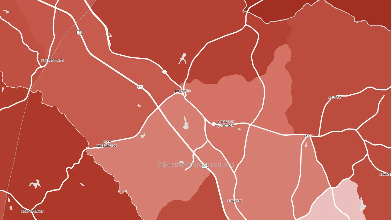 29353, SC block-group political-lean map