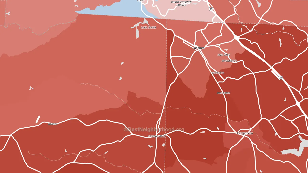29356, SC block-group political-lean map