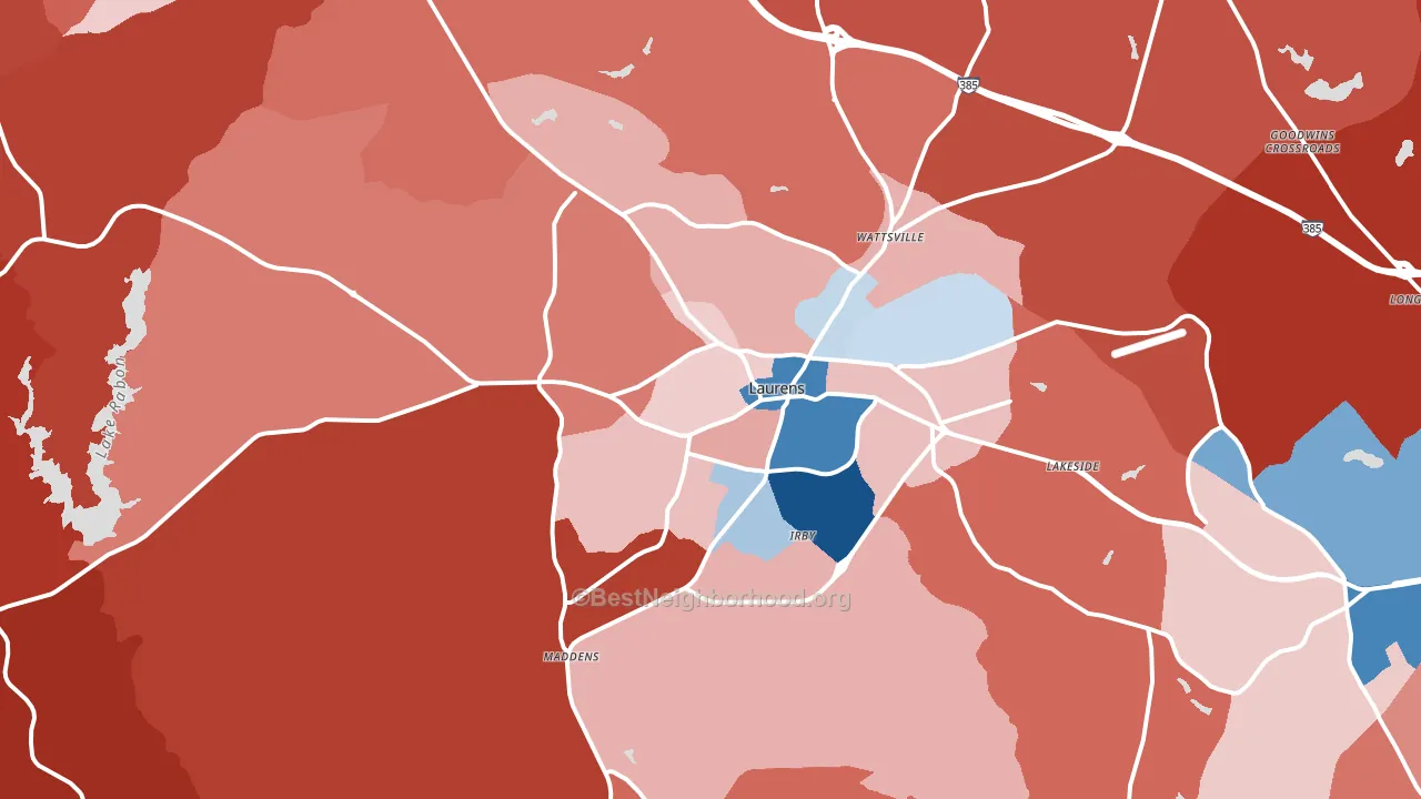 29360, SC block-group political-lean map