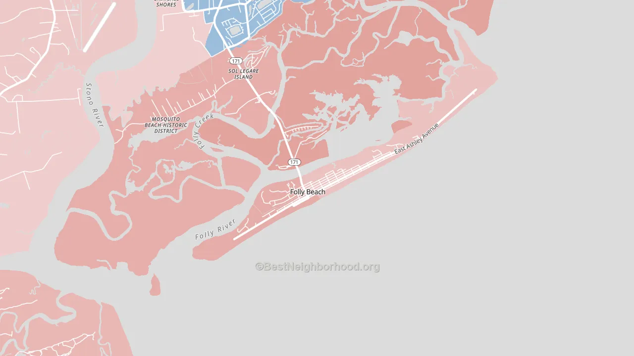 29439, SC block-group political-lean map