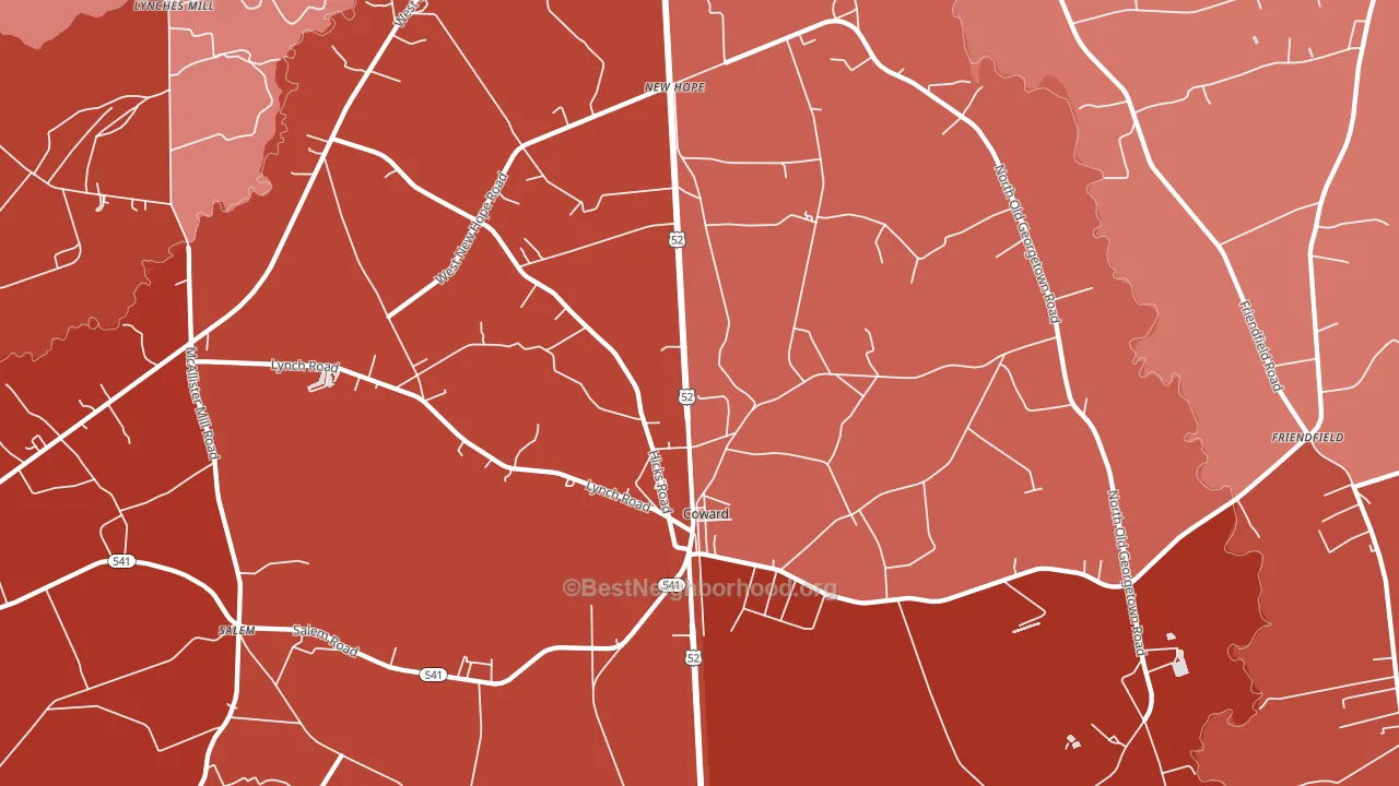 29530, SC block-group political-lean map