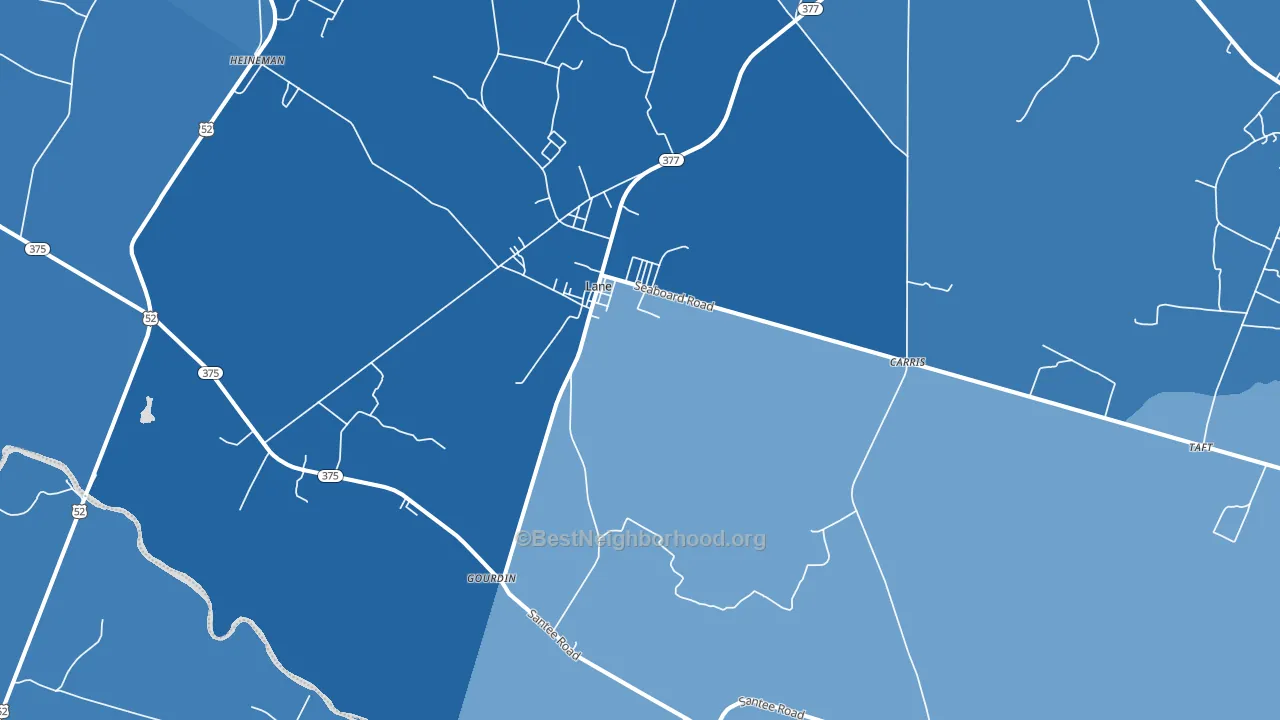 29564, SC block-group political-lean map