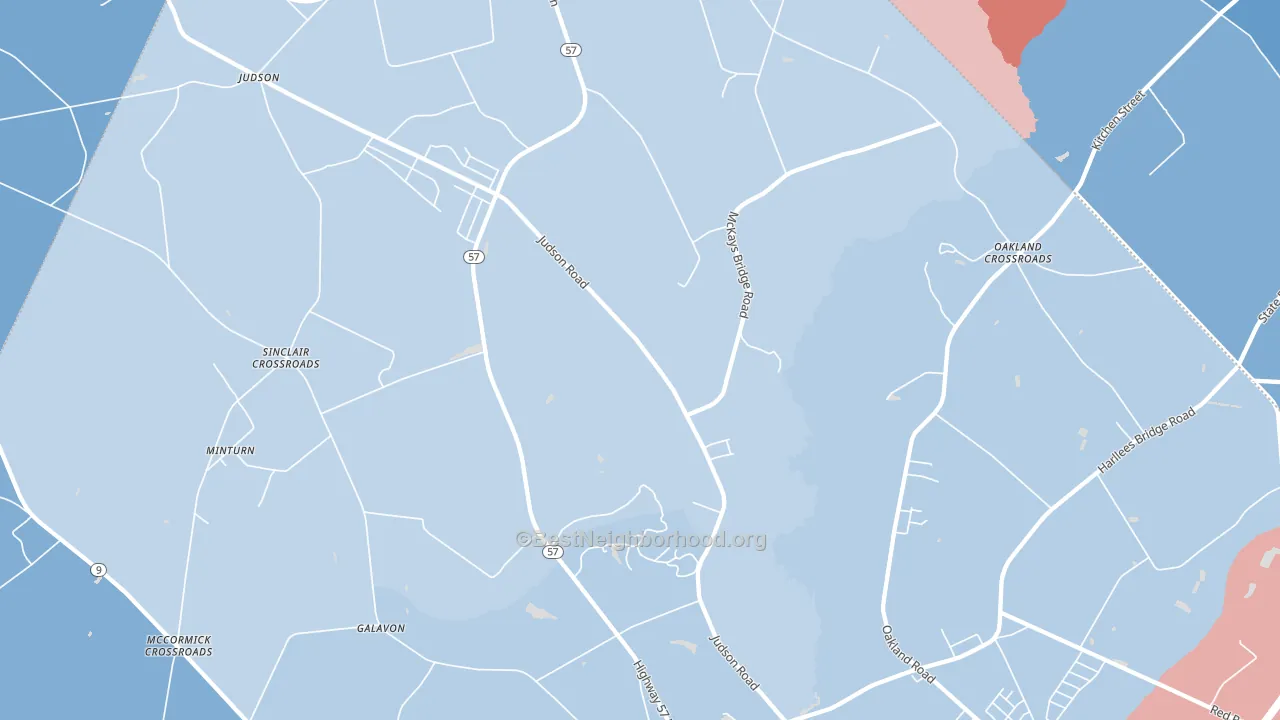 29567, SC block-group political-lean map
