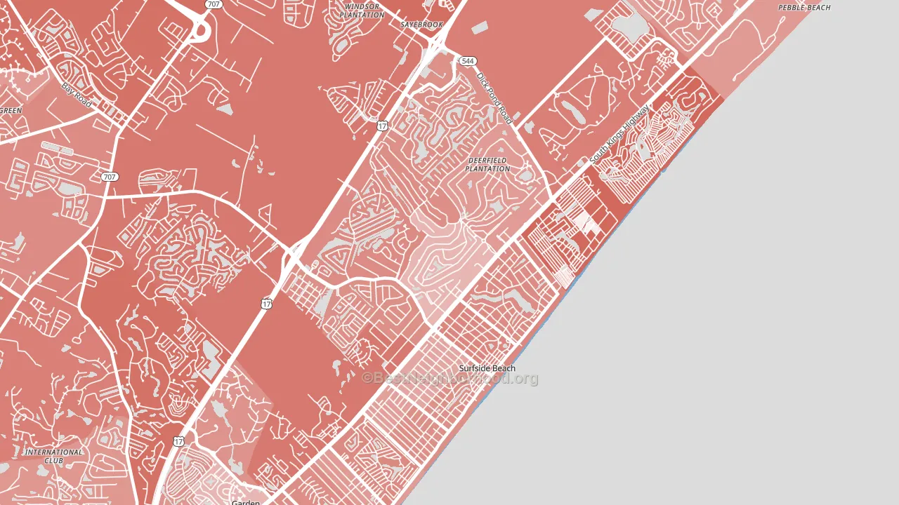 29575, SC block-group political-lean map