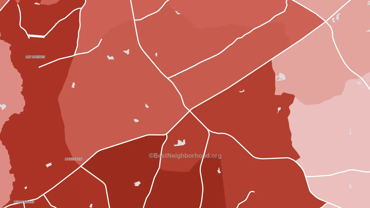 29584, SC block-group political-lean map